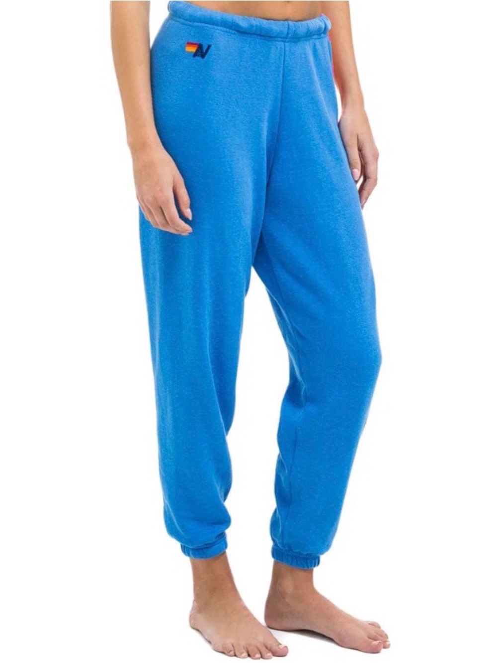 Aviator Nation Bright Blue Cozy Fleece Joggers